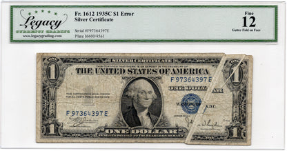 FR 1610 1935C $1 Silver Certificate