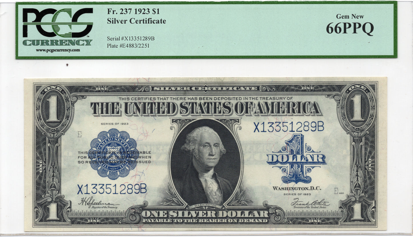 FR 237 1923 $1 Silver Certificate