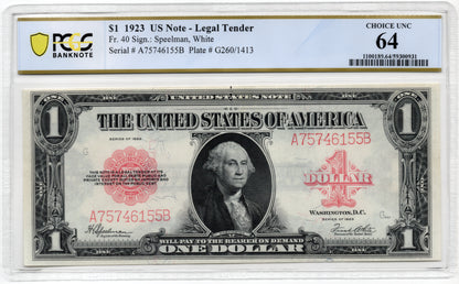 FR 40 1923 $1 Legal Tender