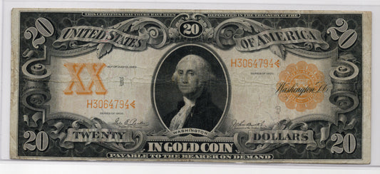 FR 1185 1906 $20 Gold Certificate
