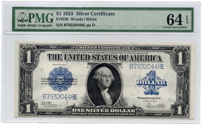FR 238 1923 $1 Silver Certificate