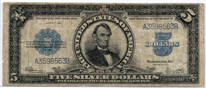 FR 282 1923 $5 Silver Certificate