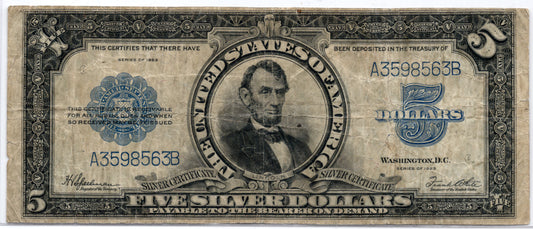 FR 282 1923 $5 Silver Certificate
