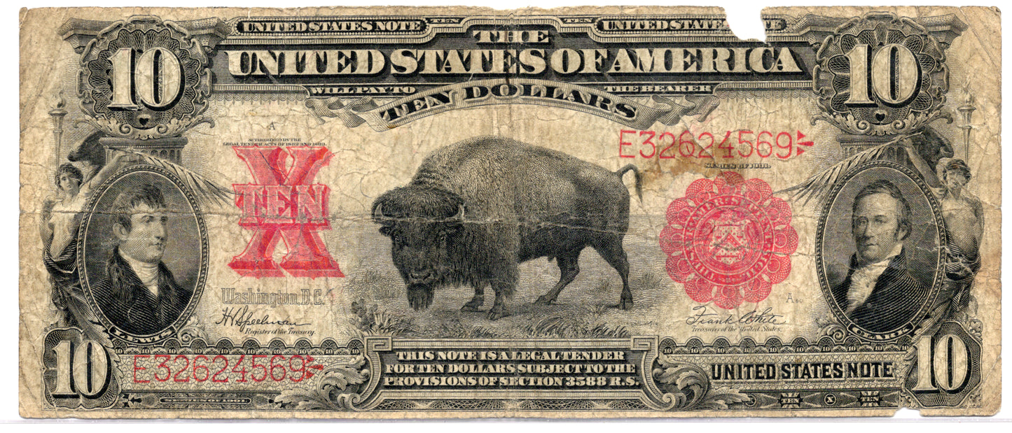 FR 122 1901 $10 Legal Tender