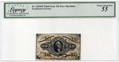 FR 1253SP Third Issue 10 cents Fractional Currency SPECIMEN