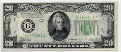 1934A $20 Federal Reserve Note Chicago