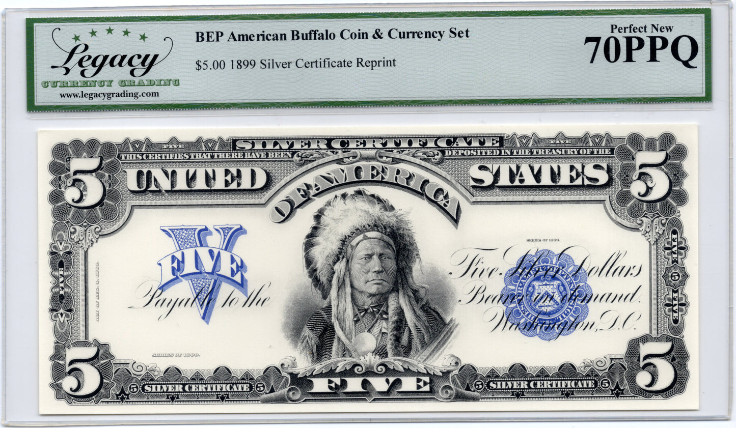 BEP 1899 $5 Silver Certificate Chief BEP Official Reprint