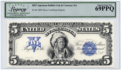 BEP 1899 $5 Silver Certificate Chief BEP Official Reprint