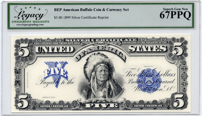 BEP 1899 $5 Silver Certificate Chief BEP Official Reprint