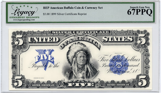 BEP 1899 $5 Silver Certificate Chief BEP Official Reprint