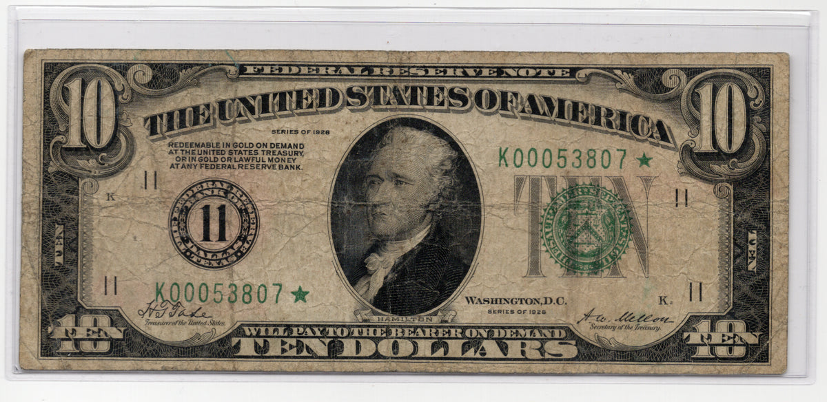 FR 2000-K* 1928 $10 Federal Reserve Note Dallas STAR SCARCE