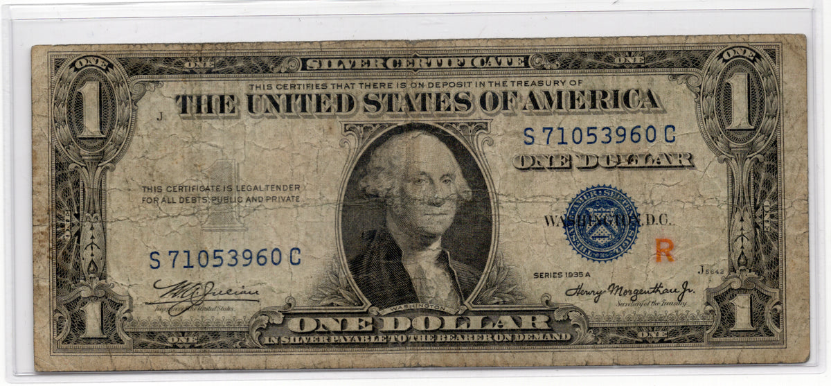 FR 1609 1935A $1 Silver Certificate Experimental R