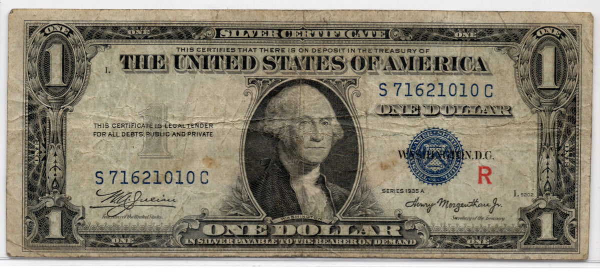 FR 1609 1935A $1 Silver Certificate Experimental R