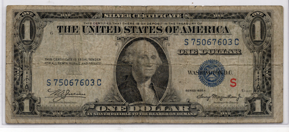 FR 1610 1935A $1 Silver Certificate Experimental S