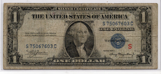 FR 1610 1935A $1 Silver Certificate Experimental S