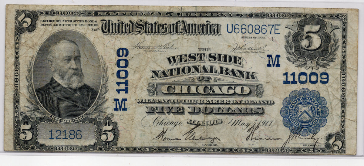 1902 $5 West Side NB of Chicago Illinois