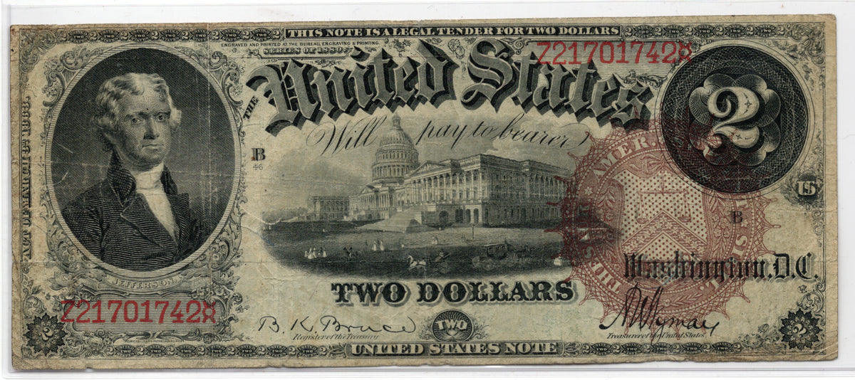 FR 52 1880 $2 Legal Tender