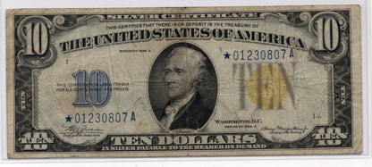 FR 2309 1934A $10 Silver Certificate