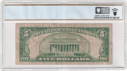 FR 1850-G 1929 $5 Federal Reserve Bank Note Chicago