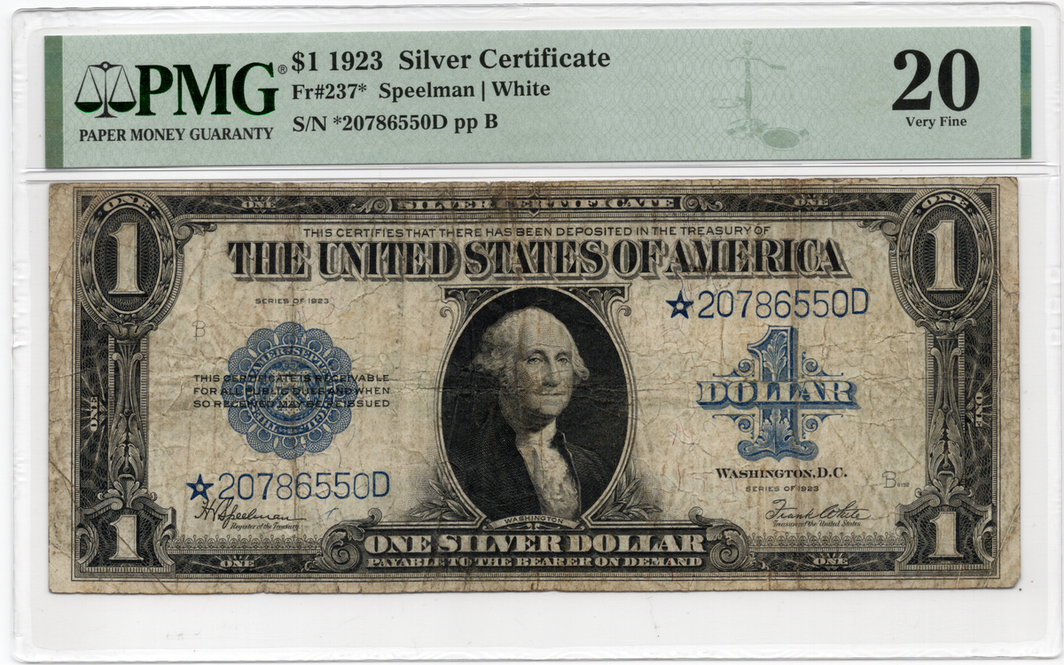 FR 237* 1923 $1 Silver Certificate STAR