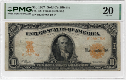 FR 1168 1907 $10 Gold Certificate