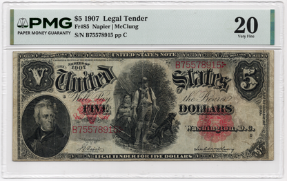 FR 85 1907 $5 Legal Tender