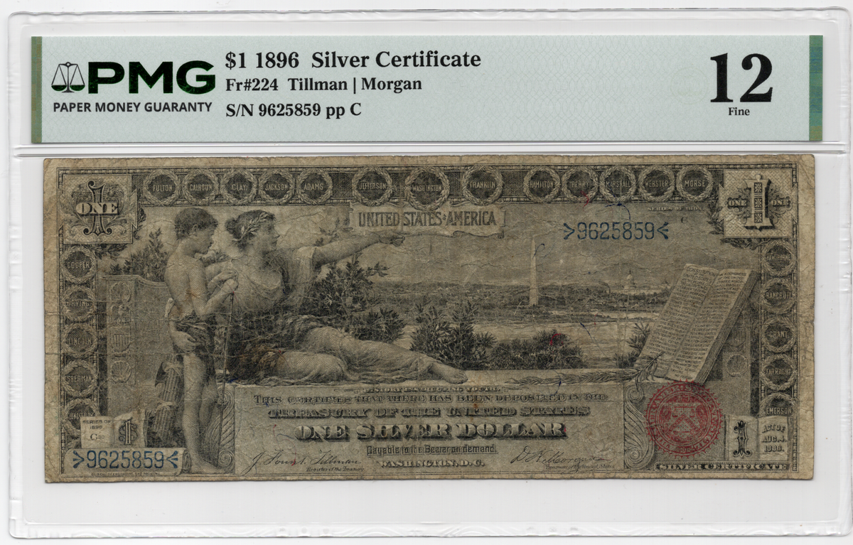 FR 224 1896 $1 Silver Certificate