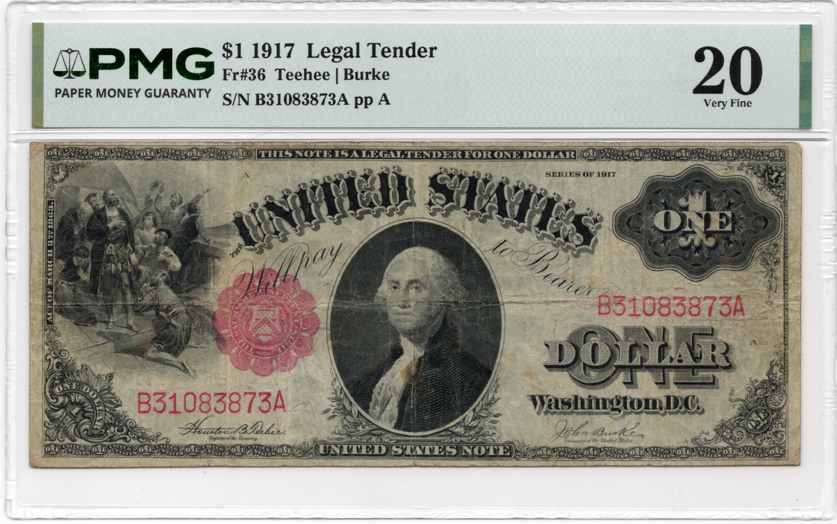 FR 36 1917 $1 Legal Tender
