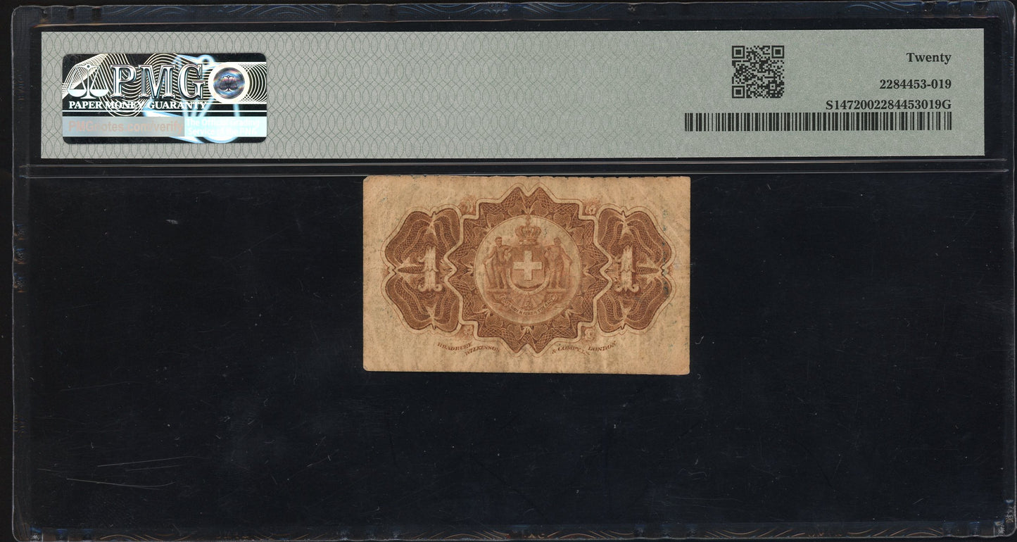 Greece P-S147 1885(ND 1887) Ionian Bank 1 Drachmai