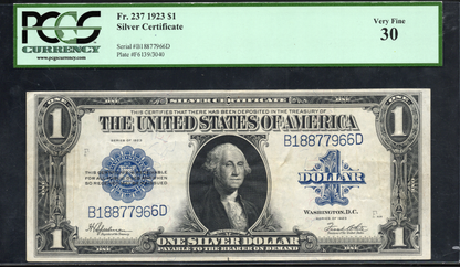 FR 237 1923 $1 Silver Certificate