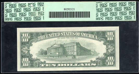 FR 2023-G 1977 $10 FRN PARTIAL BACK to FACE ERROR