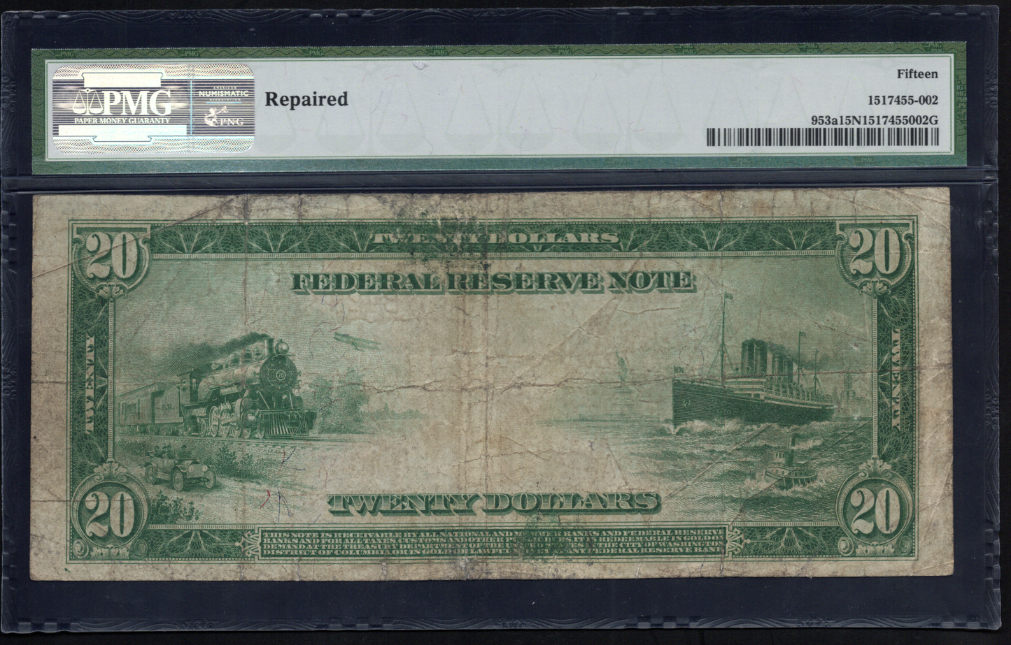 FR 953a 1914 $20 FRN New York RED SEAL SCARCE