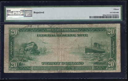 FR 953a 1914 $20 FRN New York RED SEAL SCARCE