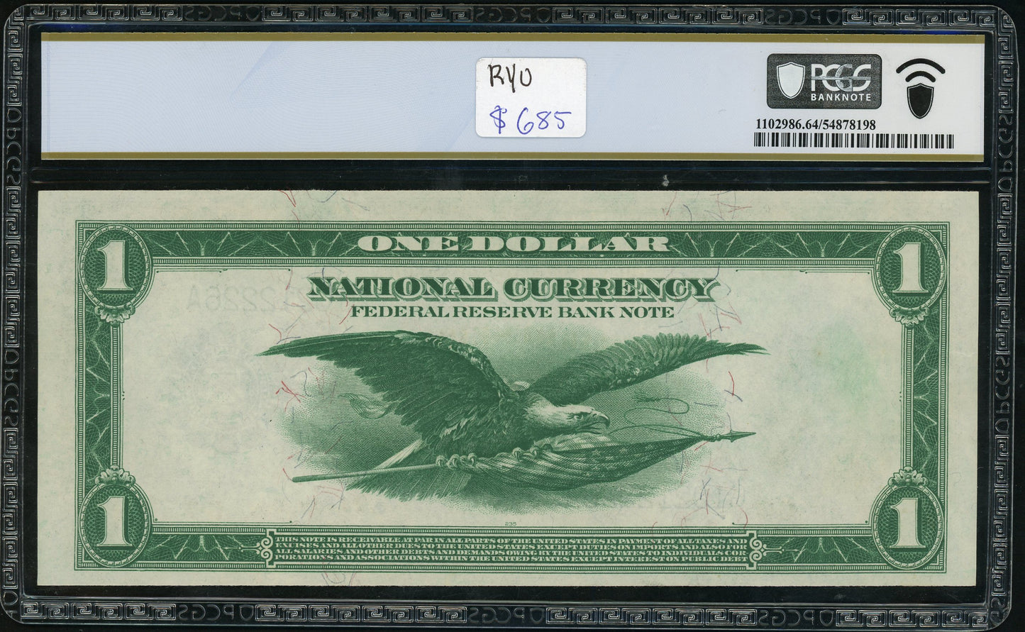 Fr 727 1918 $1 FRBN Chicago PCGS 64 PPQ
