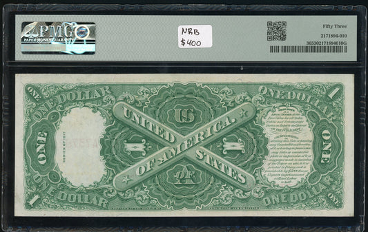 Fr 36 1917 $1 Legal Tender PMG 53 AU