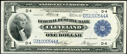 1914 $1 FRBN Cleveland