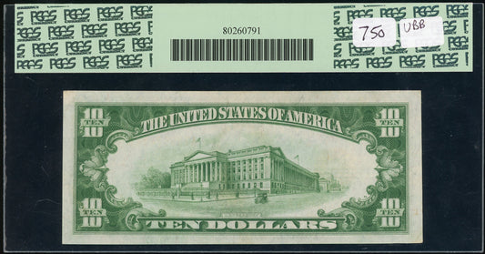 Fr 2400 1928 $10 Gold Certificate PCGS 55 Choice About New