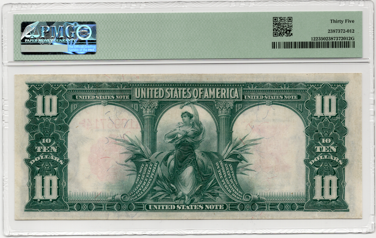FR 122 1901 $10 Legal Tender "Bison" GREAT COLOR