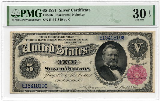 FR 266 1891 $5 Silver Certificate