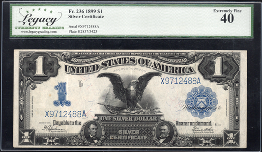 FR 236 1899 $1 Silver Certificate "Black Eagle"