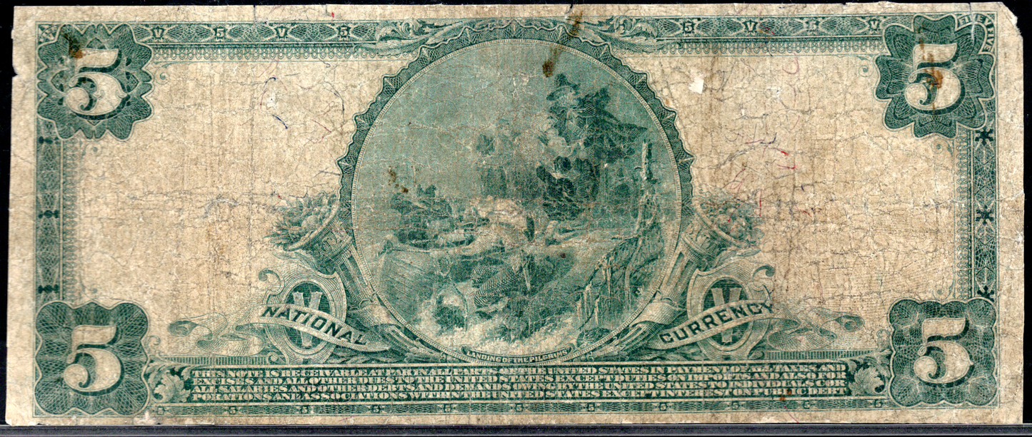 1902 $5 Mechanics American NB of St. Louis, Missouri RED SEAL CH # 7716