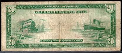 1914 $20 FRN PHILADELPHIA RED SEAL SCARCE
