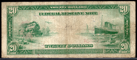 1914 $20 FRN PHILADELPHIA RED SEAL SCARCE