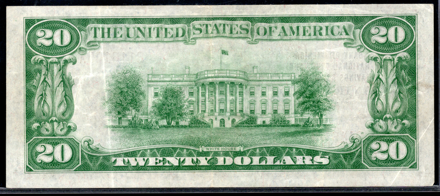 1929 $20 Bank of America National Trust and Savings Association San Francisco, California CH # 13044