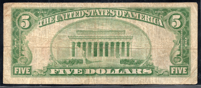 1929 $5 American NB at Indianapolis, Indiana CH # 13759 Type 2