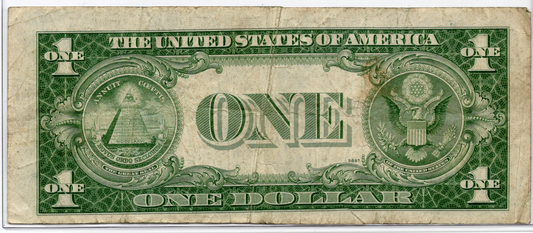 1935E $1 Silver Certificate GUTTER FOLD ERROR