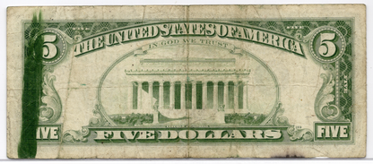 1981 $5 FRN Ink Smear ERROR