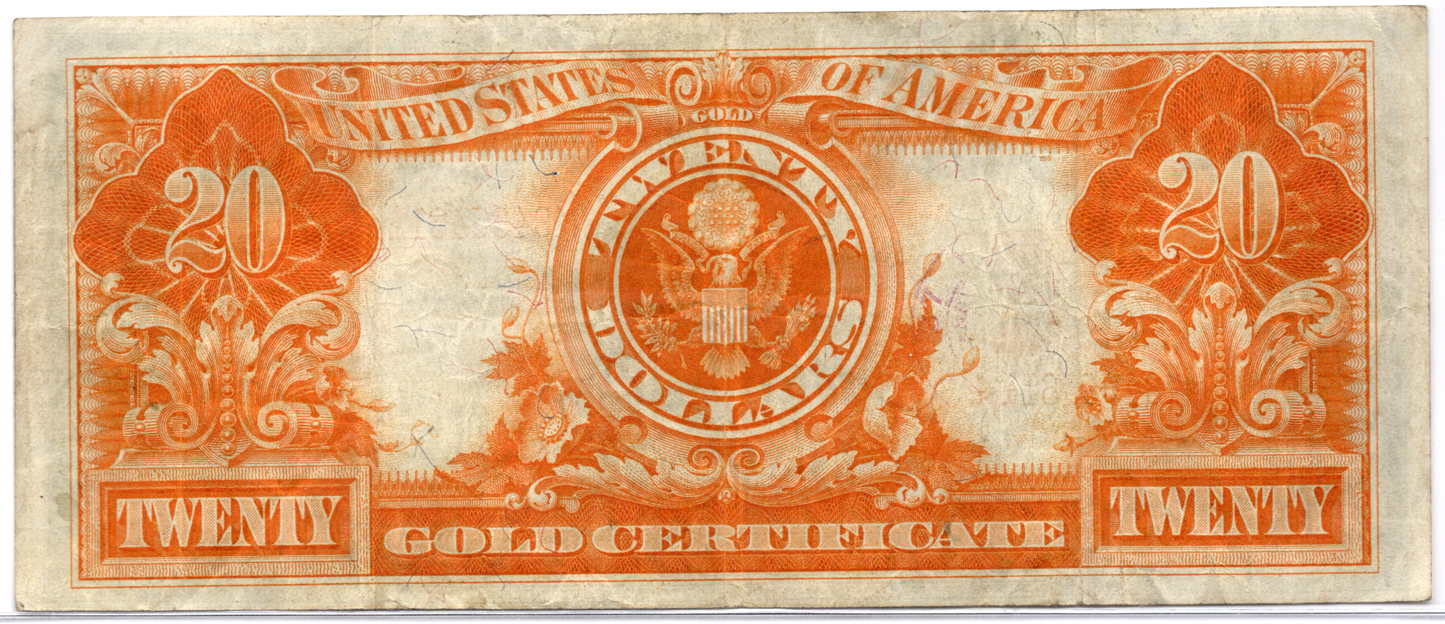 1922 $20 Gold Certificate