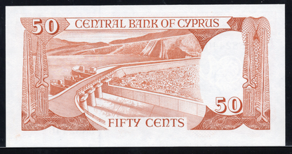 Cyprus P# 52 1987 Central Bank of Cyprus 50 Sent