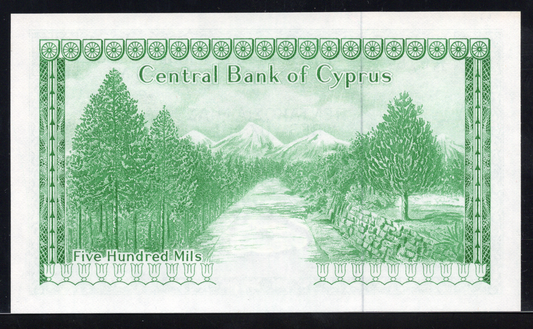 Cyprus P# 42c 1979 Central Bank of Cyprus 500 Mil UNC